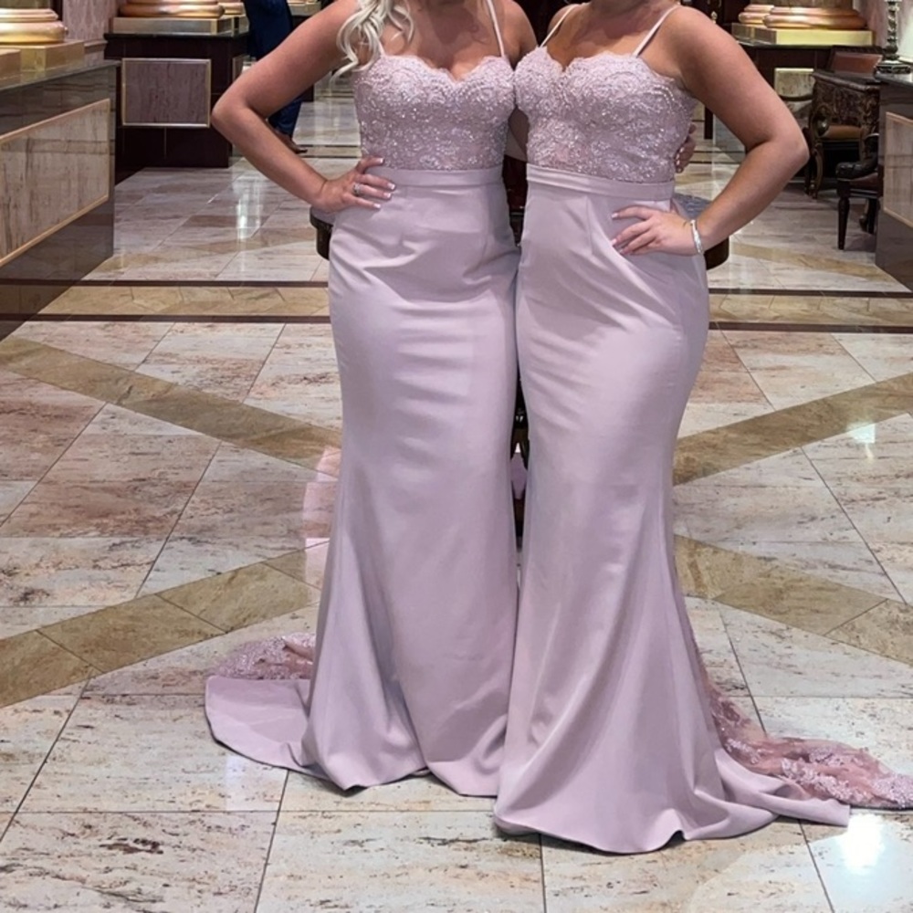 Portia & Scarlett Frozen gown with lace train